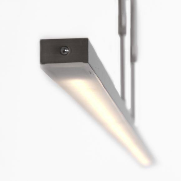 höhenverstellbare LED Pendelleuchte aus Stahl, silber, 3-flammig, dimmbar per Touchdimmer, inkl. LED-Leuchtmittel