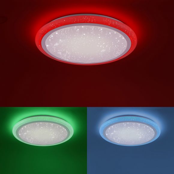 RGB LED Decken Leuchte Wohn Ess Zimmer Fernbedienung Pfoten Design Lampe dimmbar 