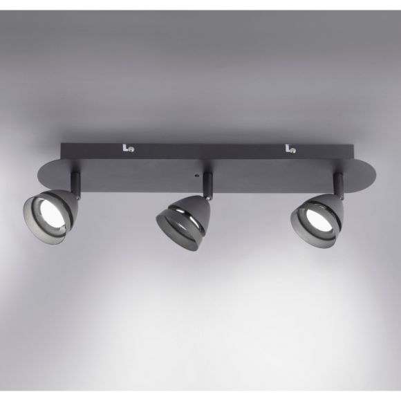 LED Deckenstrahler, 3-flg Smart Home, Lichtfarbe einstellbar, schwarz