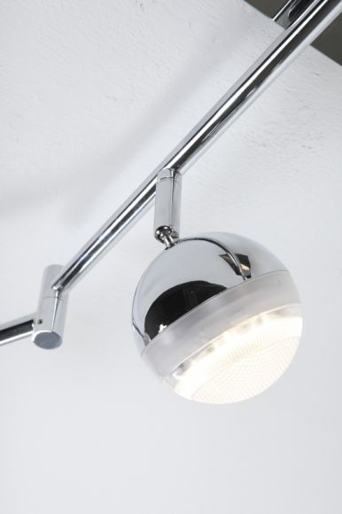LED Deckenstrahler, 6-flammig, verstellbar, modern, Chrom o. Weiß