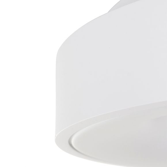 LED runde Deckenleuchte mit Blendschutz in matt weiß Deckenlampe 40 Watt Warmweiß ø 48 cm