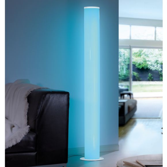 LED Stehleuchte, Röhre, Smart Home, Fernbedienung, Kunststoff, H 150cm