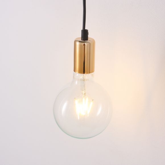 LED Wandleuchte, Vintage-Look, inkl. Globe LED 4 Watt warmweiß