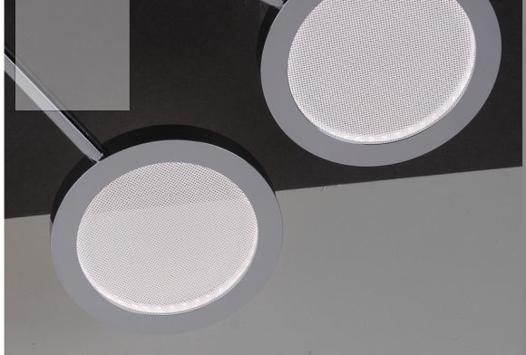 LED-Deckenleuchte Stahl/Chrom - inklusive High-Power 2x 4,6Watt LED