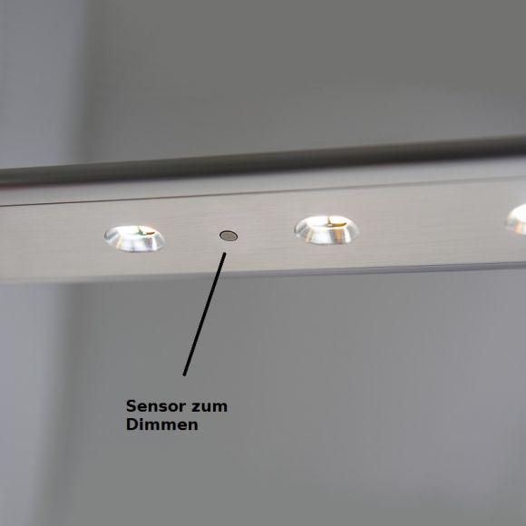 Liin LED-Pendelleuchte Anax touch sensor, 102 cm, Raven Grey, Oberfläche Satin