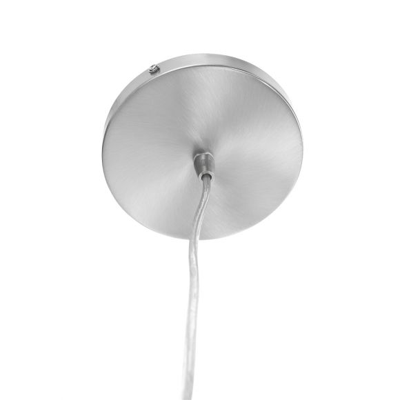 moderne Pendelleuchte mit silbernem Schirm, höhenverstellbar, 1-flammig, E27