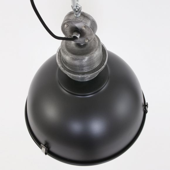 Pendelleuchte, Industrie-Stil, 1-flammig, D 42 cm, schwarz, Hängelampe