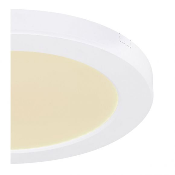 runde LED Deckenleuchte mit CCT-Lichtfarbsteuerungflach Fixierung am Bügel mittels Clip CCT über Schalter hinten in Leuchte zu schalten Deckenlampe weiß ø 22 cm