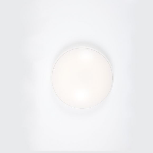 Runde LED Deckenleuchte warmweiß Kunststoff weiß, warmweiß blendfrei, D= 34cm, 840 Lumen