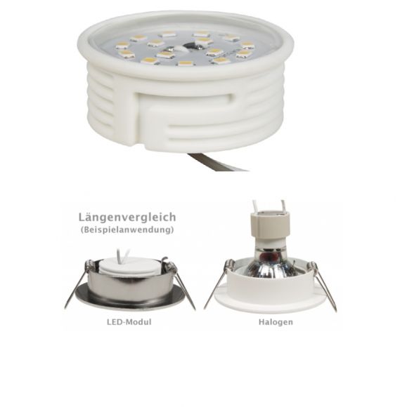 Set LED Decken-Einbaustrahler - Alu, eckig - inkl.7 W LED neutralweiß