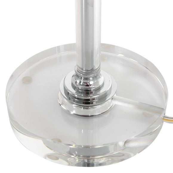 Smart Home runde Tischleuchten Tischlampe chrom mit Schalter ø 16.5 cm 16.5 x 31 cm