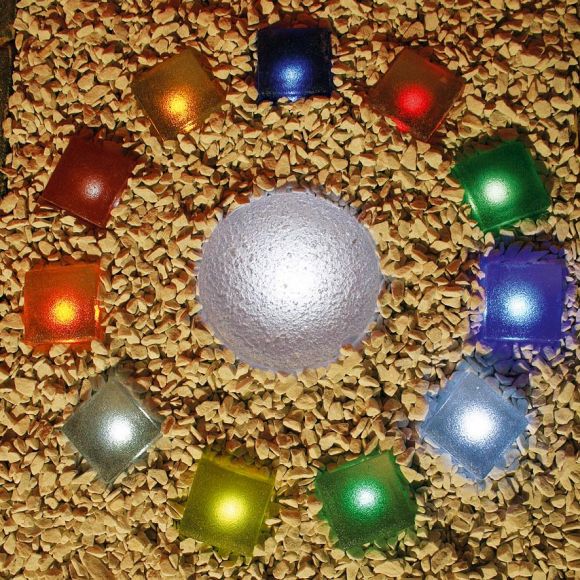 Top Light Pflasterstein Light Stone Cristal 5x6x5cm, LED Kobaltblau 1W