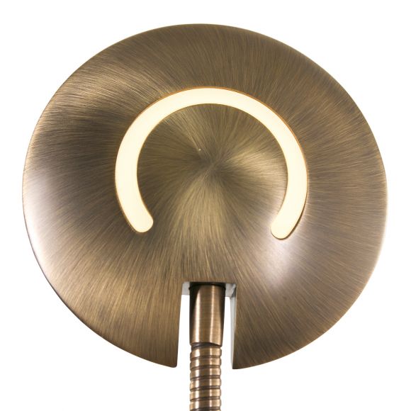 Klassische LED Tischleuchte mit verstellbarem Kopf, bronze, Pulsdimmer, CCT - Dim-to-Warm-Funktion, Schreibtischlampe, inkl. LED 6W