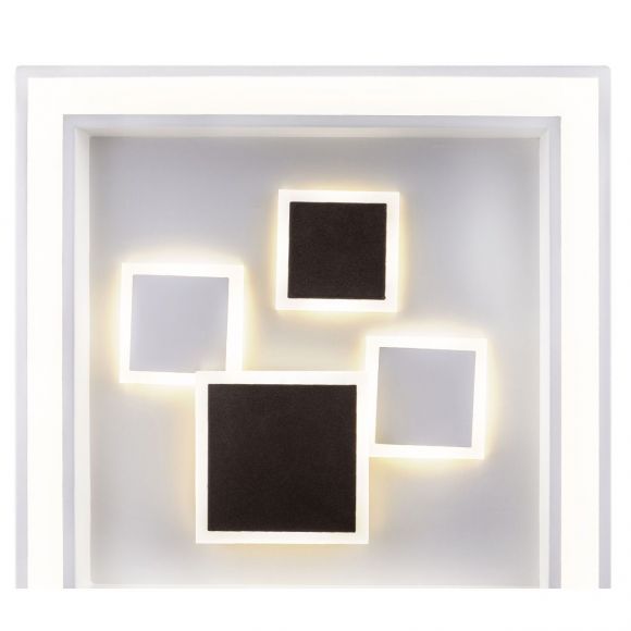 LED Deckenleuchte mit CCT-Lichtfarbsteuerung & Fernbedienung & Memory Funktion aus Acryl Deckenlampe weiß