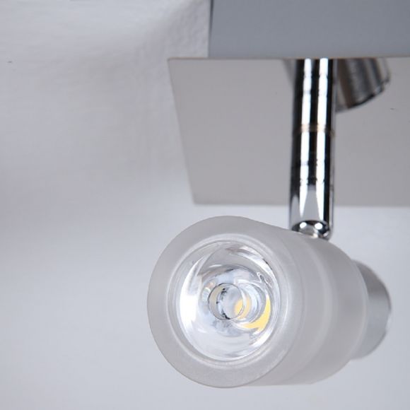 LED Deckenleuchte, Chorm, 2-flammig, modern, Strahler verstellbar