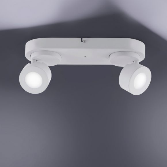 LED Deckenstrahler, 2-flammig, L 32 cm, Smart Home steuerbar, weiß