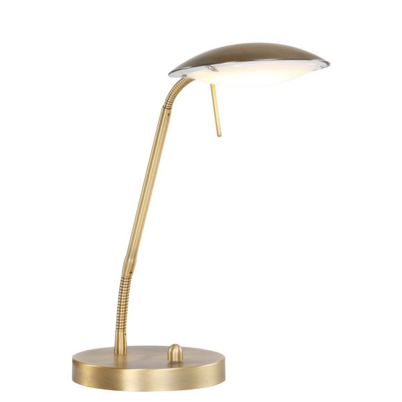 schwenkbare Schreibtischlampe, dimmbar per Drehdimmer, Tischleuchte, bronze, inkl. LED 10 W