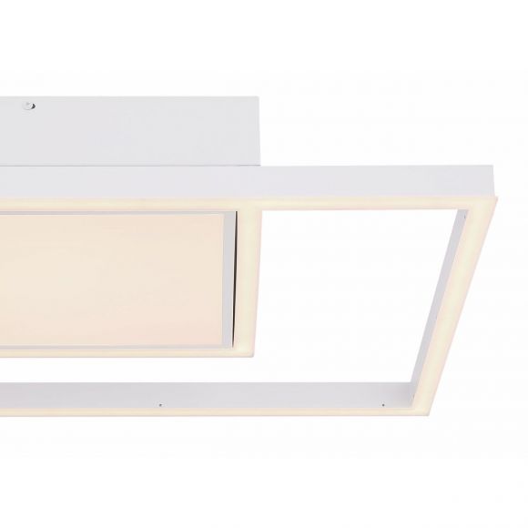 Smart Home eckige LED Deckenleuchte mit CCT-Lichtfarbsteuerung & Fernbedienung & Memory Funktion aus Acryl quadratisch Timer APP Nachtlicht kompatibel mit Google-Home und Alexa Deckenlampe weiß