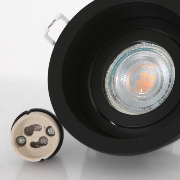 Smart Home runde Deckenlampe schwarz ø 10 cm 10 x 7 cm