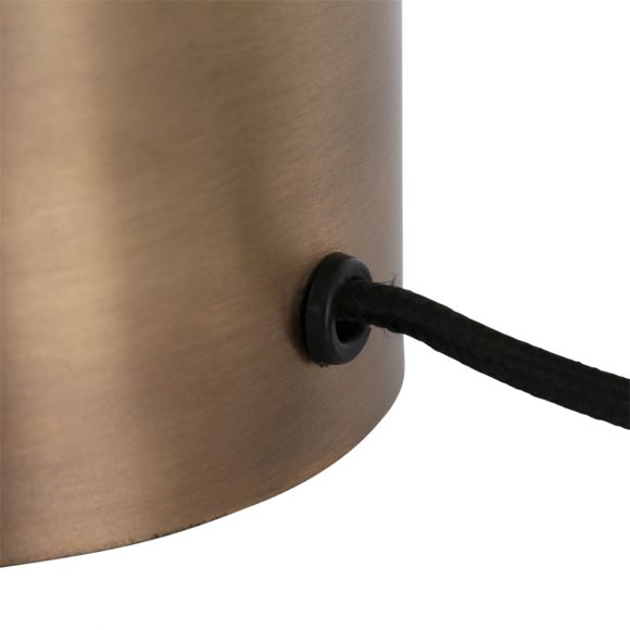 Smart Home zylindrische E27 Tischleuchten Tischlampe bronze mit Schalter ø 12 cm 12 x 34 cm