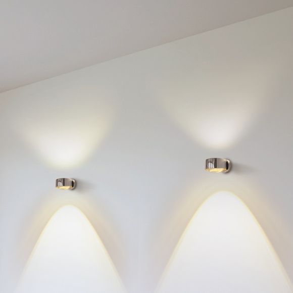 Top Light LED-Wandleuchte Puk Maxx Wall in Nickel matt