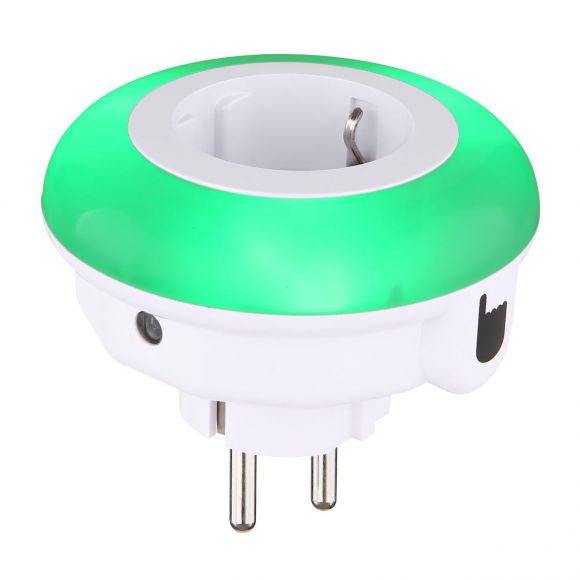 würfelförmige LED Wandleuchte Lampe mit Sensor satiniert 3 Lichtfarben 3000K / blau grün direkt plug in Helligkeitssensor Day-OFF Night-ON 9-flammige Wandlampe weiß ø 82 cm