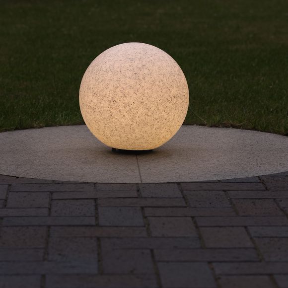 Dekorative Kugelleuchte in Granit-Optik, Ø 20cm + 6 Watt LED