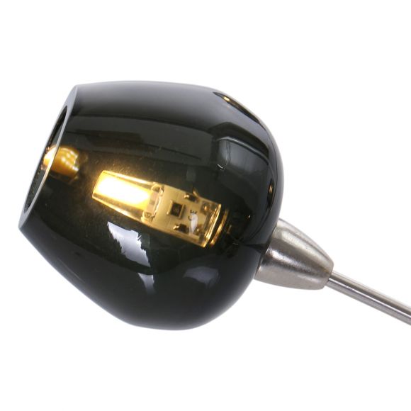 dimmbare LED Wandleuchte mit eleganten Stahlrohren, 3 Varainten wählbar, 5-flammig, silber, inkl. LED 5x 2W