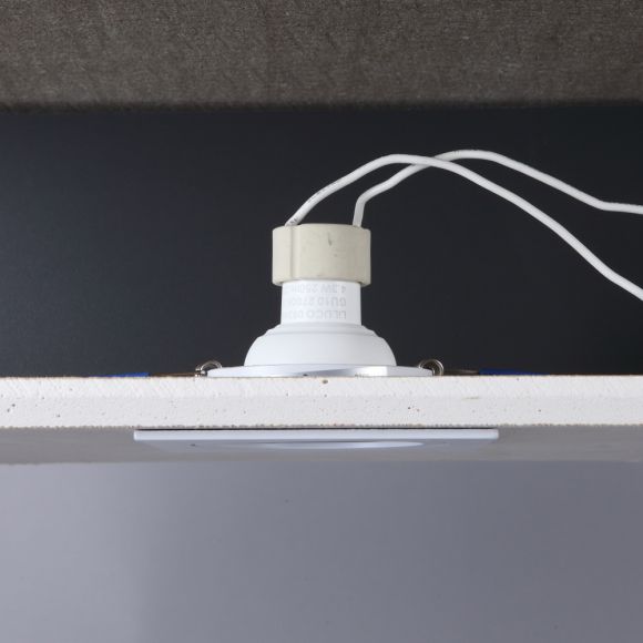 LED Einbauleuchte, weiß, eckig, inkl. Fernbedienung, 3er-Set, LED RGB