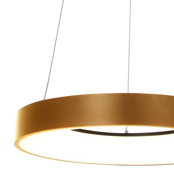 Smart Home runde LED Zugpendelleuchten Hängelampe gold ø 38 cm 38 x 15-160 cm