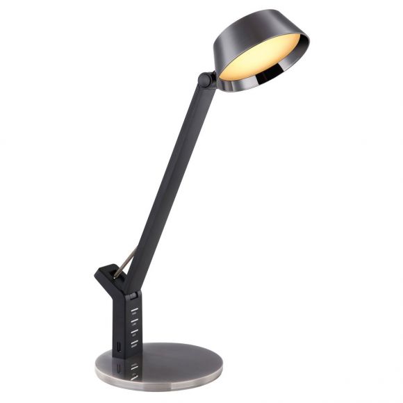dimmbare LED Tischleuchte Lampe mit Sensor CCT-LichtfarbsteuerungUSB Anschluss Tischlampe schwarz