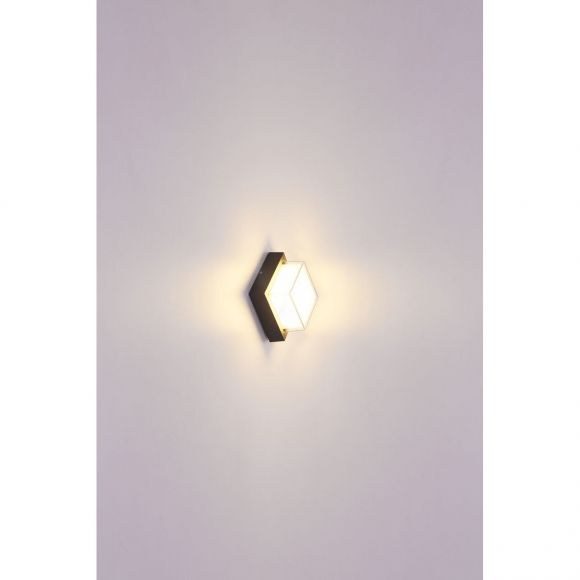 LED Außenwand- oder Deckenleuchte aus Aluminiumdruckguss opal satiniert quadratisch Außenlampe IP55