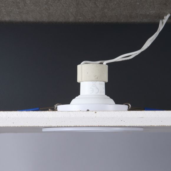 LED Einbauleuchte, weiß, rund, inkl. Fernbedienung, 3er-Set, LED RGB