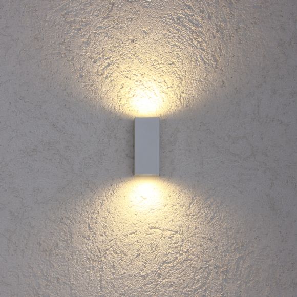 Eckige Außenlampen im 2er SET, LED Up & Down Wandbeleuchtung im