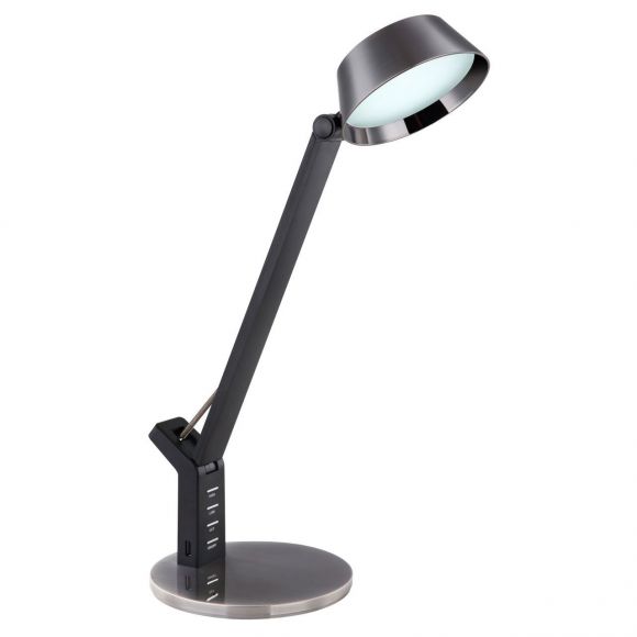dimmbare LED Tischleuchte Lampe mit Sensor CCT-LichtfarbsteuerungUSB Anschluss Tischlampe schwarz