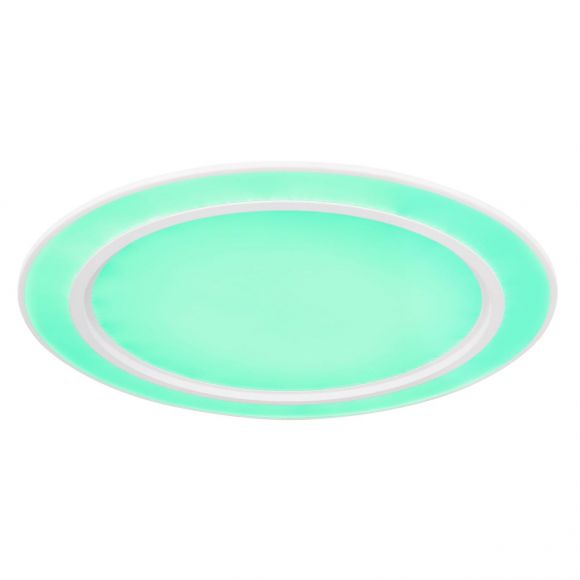 runde LED Deckenleuchte mit CCT-Lichtfarbsteuerung & Fernbedienung aus Acryl satiniert automatischem Farbwechsel RGB Deckenlampe weiß ø 51 cm