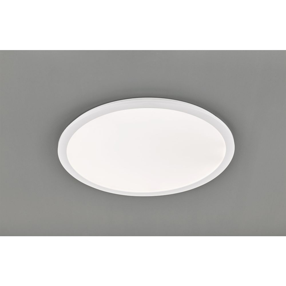 Runde LED Deckenleuchte für Wohnbereich oder Badezimmer, IP44, weiß